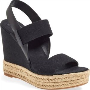 Tory Burch Canvas Wedge Espadrille